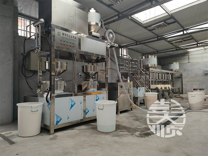 山西忻州豆腐机生产线安装调试现场