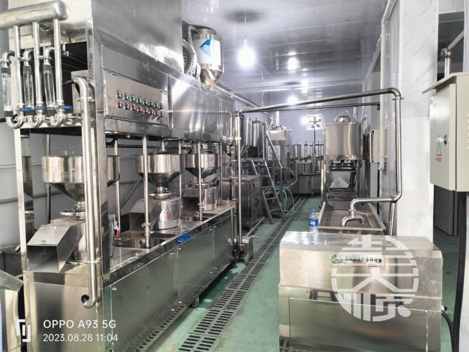 四川德阳大型豆制品加工设备安装现场
